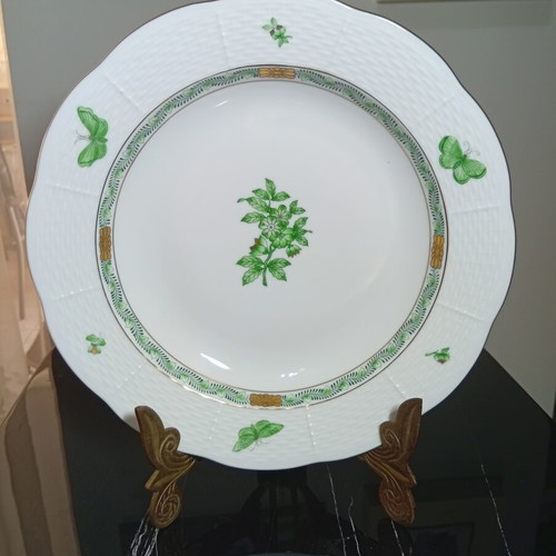 Herend Apponyi Green Deep Soup Plate 25cm