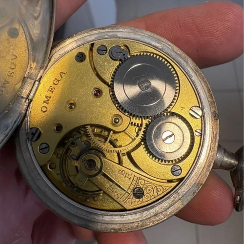 Omega Grand Prix Paris 1900 silver pocket watch, collectible