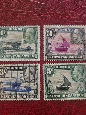 Γραμματόσημα μεταχειρισμένα, 4 τεμάχια Uganda 1935 George V