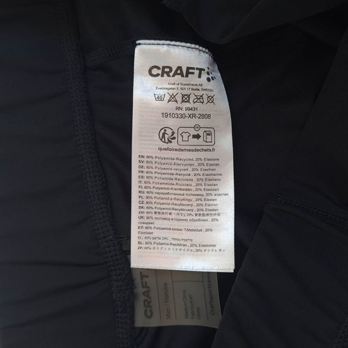 CRAFT men's padded cycling shorts size L, black