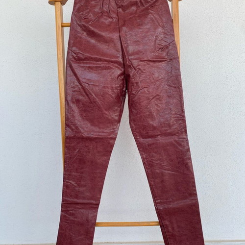 Bsb leather leggings pants new red XS