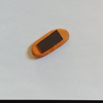 Handmade bread-shaped clay magnet