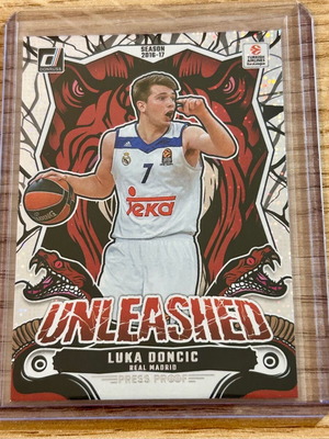 Luka Doncic Real Madrid Unleashed Panini Euroleague 2024-25 Press Proof card new