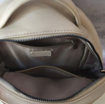 David Jones backpack used, beige with embossed design
