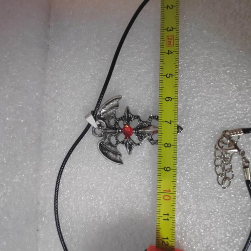 Vampire Diaries Gothic Pendant with Red Crystal like new