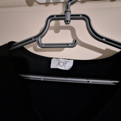 Midi rib dress like new, black with opening, long sleeve