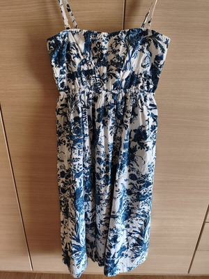 Ale summer dress with removable straps, printed, midi, cotton, small, like new