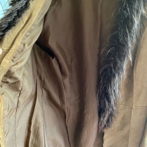 Leather coat brown like new, size S