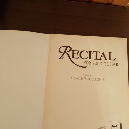 Recital for Solo Guitar No 5 used, Evangelos Boudounis
