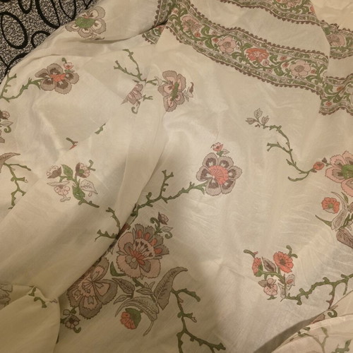Vintage decorative curtain made of cotton and silk, like new