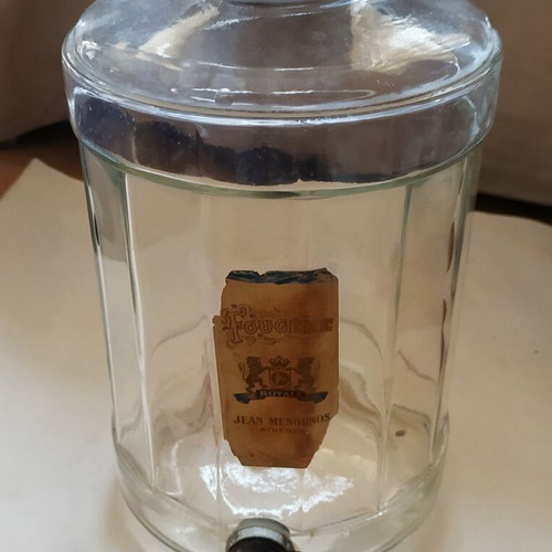 Vintage Fougere Royal Glass Barrel Used for Bulk Perfumes Jean Menounos