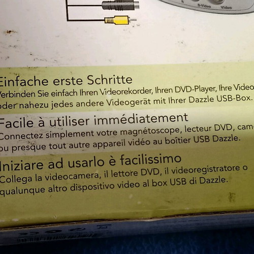 Dazzle video to computer converter used