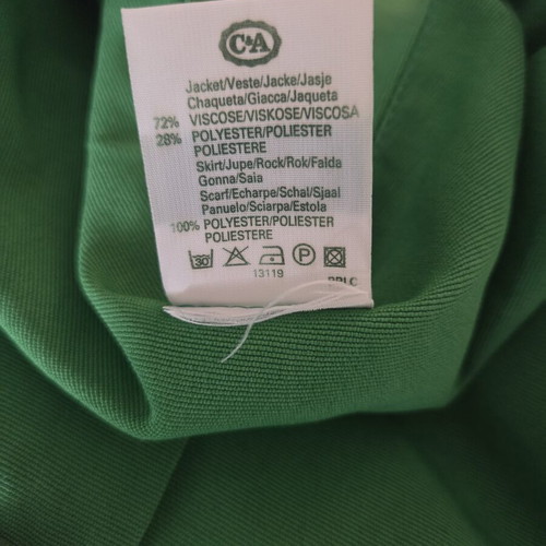 Canda Vintage 80s 90s Short Sleeve Blazer with Scarf used, green
