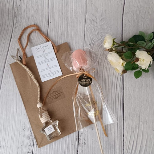Aromatic Wax Rose and Car Diffuser Gift Set for Kindergarten Teacher