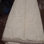 FRNC shoulder bag like new, ecru satin waterproof material