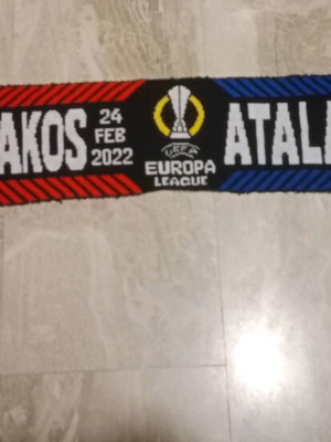 Olympiakos Atalanta Europa League 2022 single-sided knitted scarf like new