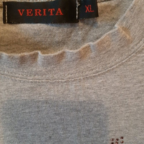Gray Verita cotton T-shirt with designs like new, size XL
