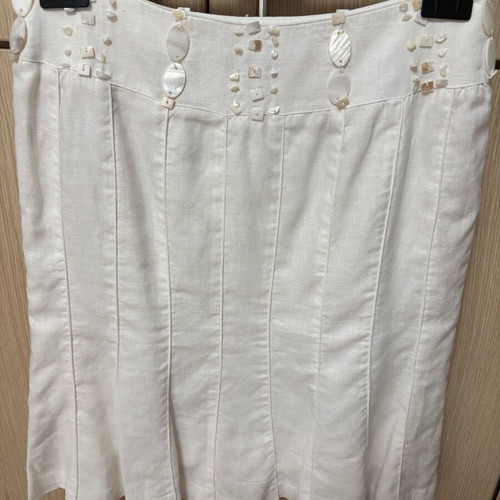 Artisti Italiani white linen skirt like new, size 40