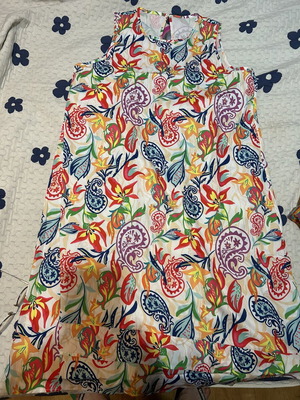 Dress new, colorful, viscose, size XL