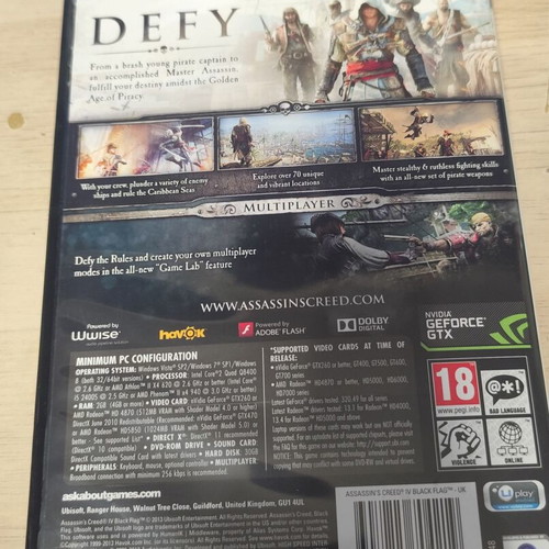 Assassin's Creed IV Black Flag PC Game like new