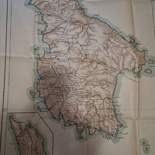 Hydrographic Historical Map of Kythera by Ioannis Petrocheilos like new, 1966