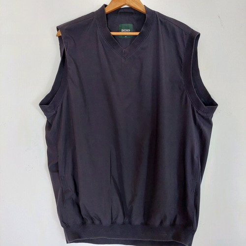 Boss Hugo Boss Golf vest black XL like new windbreaker with mesh