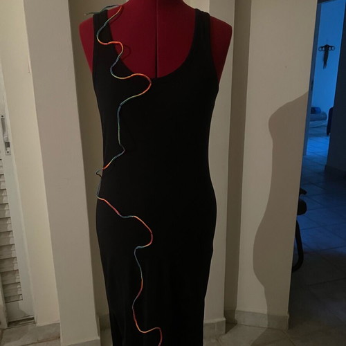 Dress with handmade design one size new