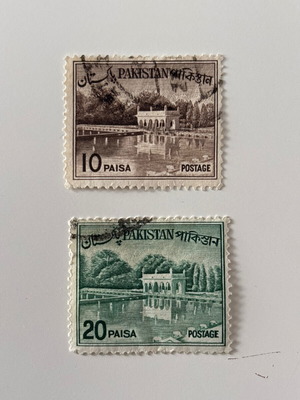 Pakistan stamps 1961-1962 used, set of 2
