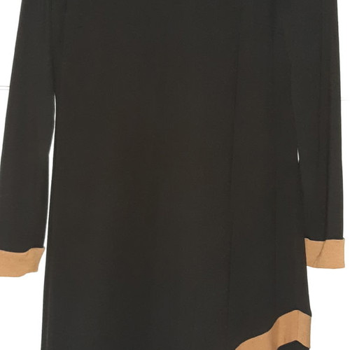 Derpouli dress black with tan stripes like new, size L