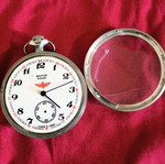 Molnija pocket watch used, Soviet mechanical silver