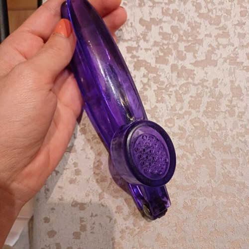 Garlic press used, plastic