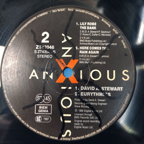 David A. Stewart Lily Was Here 12'' Vinyl Maxi Single used, electronic