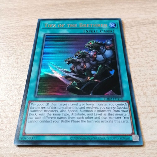 Yu-Gi-Oh! Ties of the Brethren LDK2-ENY02 Ultra Rare Spell Card Near Mint