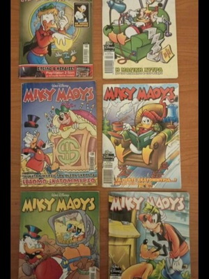 Miky Maous comics used, pack of 6, Walt Disney