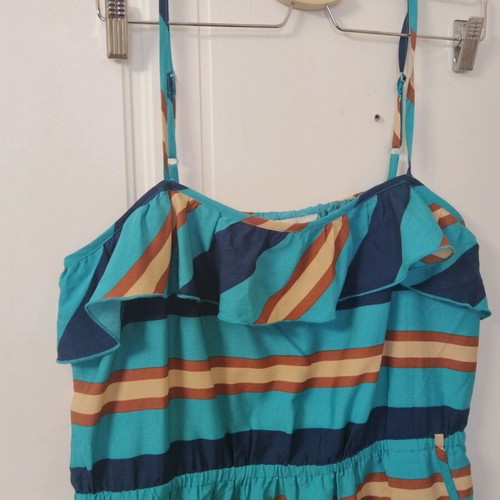Peacocks summer dress like new, blue and brown