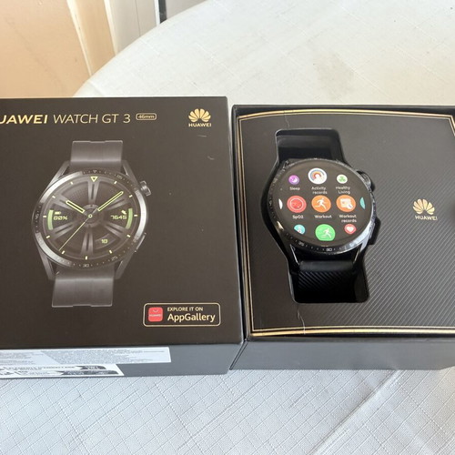 Huawei Watch GT3 smartwatch with charger and strap