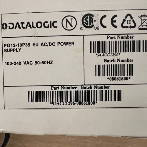 Datalogic PG12-10P35 EU AC DC Power Supply new