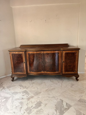 Rare handmade buffet by Karavokyris, carved, 1960s