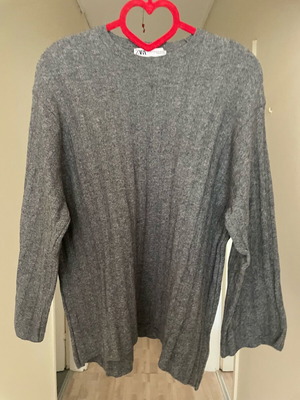 Zara thin oversized sweater S grey used