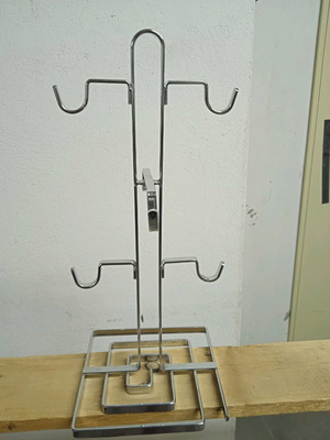Cup holder used, 6 slots, inox