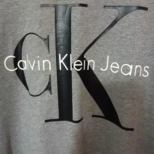 Calvin Klein men's T-shirt XXL gray like new, 100% cotton