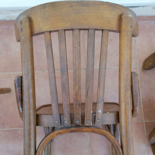 Thonet Style Wooden Cafe Chairs Set of 3 Used