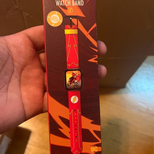 MobyFox DC Flash silicone watch band red for Fitbit Versa, Samsung Galaxy Watch, Apple Watch new