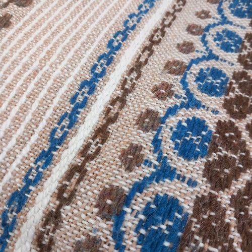 Set of two traditional sofa covers like new, brown and blue