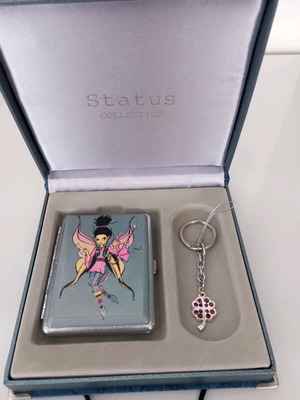 Tobacco case set with keychain new