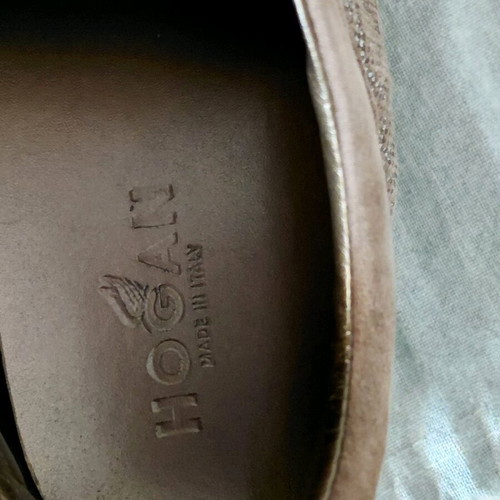 Hogan sneakers like new, taupe suede leather, size 37.5
