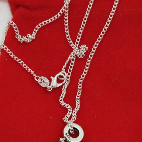Silver 925 chain necklace about 45cm with silver cross pendant new