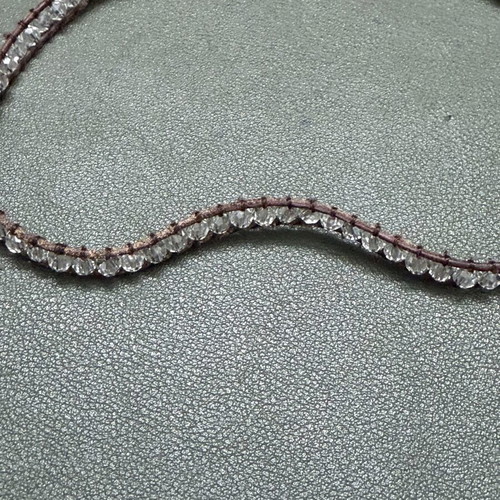 Choker with Swarovski beads used, gray