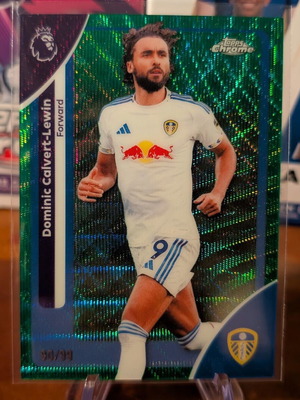 Dominic Calvert-Lewin 2025-26 Topps Chrome Premier League Green Wave card like new