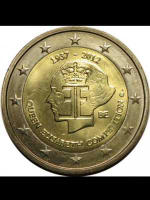 Commemorative 2 Euro Coin 2012 used, 75th Anniversary Queen Elisabeth Music Competition